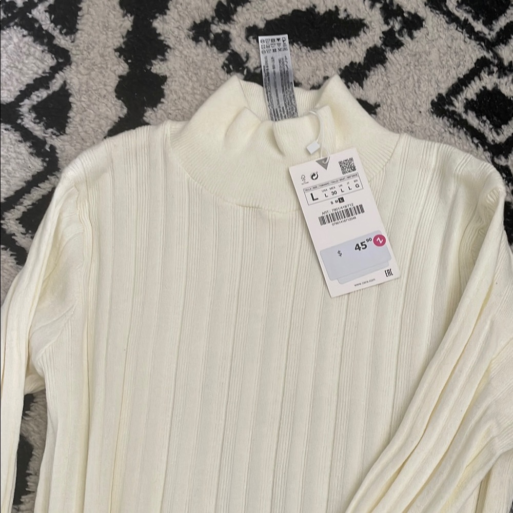 Elegant Cream Turtleneck dress